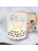 Mr. & Mrs. Panda Glas Teelichthalter Malteser Moment mit Spruch in Transparent