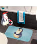 Mr. & Mrs. Panda Badezimmer Matte Pinguin Diät ohne Spruch in Eisblau