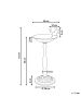 Beliani Vogelbrunnen LARK in Braun - (W) 24 x (H) 53 x (L) 24 cm
