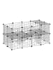 Pawhut Kleintiergehege Schwarz L146 x B73 x H73 cm