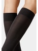 Kunert Feinkniestrümpfe Velvet 40 druckfreier Bund in Black