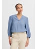b.young Langarmbluse BYIDAMY EMB BLOUSE - 20816437 lässige Bluse in Blau