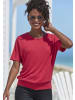 Vivance by Lascana Kurzarmshirt in korallenrot, navy
