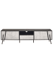 Beliani TV-Möbel BLACKPOOL in Grau/Schwarz - (W) 177 x (H) 46 x (L) 40 cm