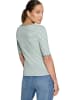 Zero  Halbarm-Shirt mit Raffung in Blue/Cream