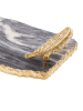 Beliani Serviergeschirr ZOGRAFOU in Grau/Gold - (W) 38 x (H) 2 x (L) 38 cm