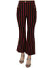 Dolce & Gabbana Schwarz Amarant Streifen Cropped ausgestellt Hose