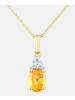 Diamant L'éternel Kette mit Anhänger, mit Citrin, 375 Gelbgold