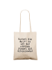 Mr. & Mrs. Panda Shopping Tasche Rettet die Welt! Es... mit Spruch in Creme