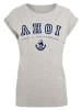 F4NT4STIC Damen T-Shirt PLUS SIZE Ahoi Knut & Jan Hamburg in grau meliert