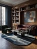 KADIMA DESIGN Teppich Wolle für Fußbodenheizung LUNAN modern Wohnzimmer Diele in Blau