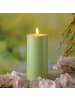 MARELIDA LED Solar Kerze Outdoorkerze mit Sensor 7x15cm in grün