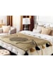 Beliani Kuscheldecke THUMKI in Beige/Schwarz - (W) 130 x (H) 0.3 x (L) 170 cm