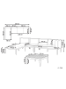 Beliani 2-tlg Lounge Set BRACCIANO in Beige/Schwarz/Braun