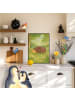 Mr. & Mrs. Panda Wandbild Igel Herzen Design ohne Spruch in Weiß