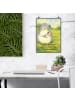 Mr. & Mrs. Panda Wandbild Chinchilla Blume Design mit Spruch in Weiß