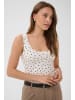 Kaffe Bluse ärmellos KAbella Slim fit in Chalk / Black Dot