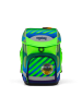 Ergobag Grundschulranzen-Set CUBO TruckBär 5-tlg. in Grün/Blau