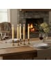 relaxdays 6 x LED Stabkerzen in Beige
