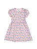 Fred´s World by GREEN COTTON Kurzarmkleid in Ecru/ Prism pink/ Purple rose