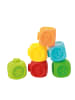 Toi-Toys LITTLE STARS - 6 Baby Quietsch-Stapelblöcke und 2 Gummitiere in mehrfarbig