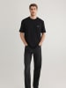 Mavi Jeans T-Shirt mit Rundhalsausschnitt und Logo Stickerei in Schwarz