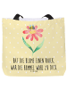 Mr. & Mrs. Panda Henkeltasche Hummel Blume mit Spruch in Gelb Pastell
