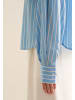 Seidensticker Stehkragenbluse Oversized in Mittelblau