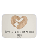 Mr. & Mrs. Panda Badvorleger Otter Valentine mit Spruch in Weiß