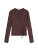 Marc O'Polo DENIM Wickeltop slim in Espresso Brown
