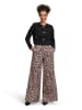 Vera Mont Marlene-Hose mit Leoprint in Weiß/Braun