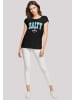 F4NT4STIC Extended Shoulder T-Shirt Beach Summer Vacation Salty in schwarz