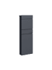 Standbriefkasten mit Zeitungsfach in Anthrazit - (B)39,5 x (H)111 x (T)14 cm