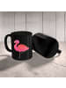 Mr. & Mrs. Panda Bürotasse Flamingo Classic ohne Spruch in Schwarz