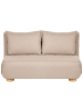 Beliani 3-tlg Schlafsofa ABISKO in Beige/Schwarz/Braun