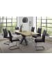 58 aufm Kessel ESSTISCH ausziehbar Elda 1 160 x 90 x 75 Esszimmertisch Schwarzstahl/Asteiche