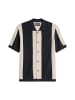 Marc O'Polo MOP Club '67  Knitted Shirt, Striped in Dark Navy