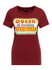 Queen Kerosin Queen Kerosin Print T-Shirt Queen of Everything in bordeaux