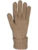 styleBREAKER Strick Handschuhe in Braun meliert