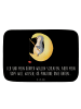 Mr. & Mrs. Panda Badematte Pinguin Mond mit Spruch in Schwarz