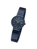 Regent Armbanduhr Regent Metallarmband dunkelblau extra groß (ca. 29mm)