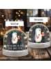 Mr. & Mrs. Panda Schneekugel Pinguin Pommes mit Spruch in Kreidetafel