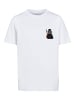F4NT4STIC T-Shirt Wizard Cat UNISEX TEE in weiß
