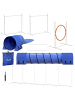 Pawhut Hunde Agility Set Blau Kunststoff+ Oxford