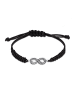 KUZZOI Armband 925 Sterling Silber Infinity in Schwarz