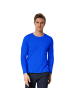 tectake Einfarbiges Langarm-Shirt für Männer, blau