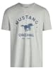 Mustang T-Shirt Basic Print Tee in Grau