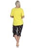NORMANN kurzarm Capri Schlafanzug Pyjama Zitronen - 72643 in gelb