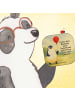 Mr. & Mrs. Panda Glas-Untersetzer Pinguin Luftballon Design mit ... in Weiß