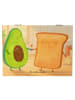 Mr. & Mrs. Panda Holzkiste Avocado Toast Design ohne Spruch in Weiß